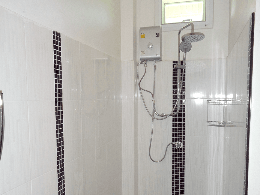 Modern shower in bungalow