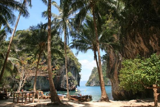 Pristine island with turquoise waters